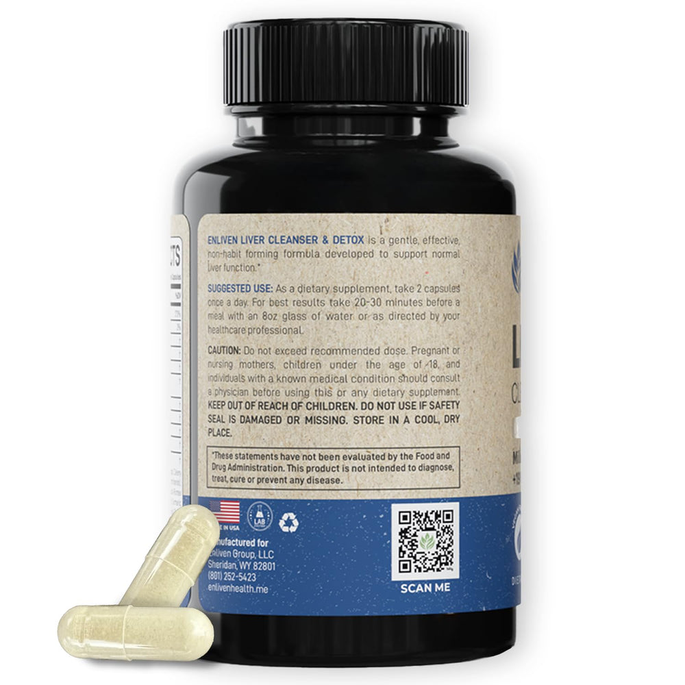 Enliven Chanca Piedra capsule; natural liver cleansing support.
