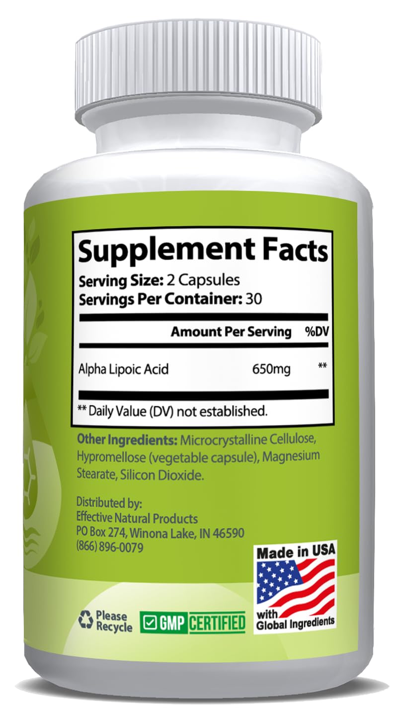 ENP Alpha Lipoic Acid capsules inside highlight daily energy support.