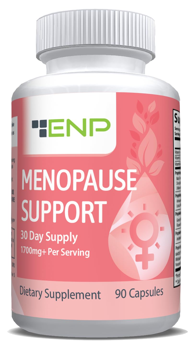 ENP Menopause Support bottle front for daily hormonal balance.