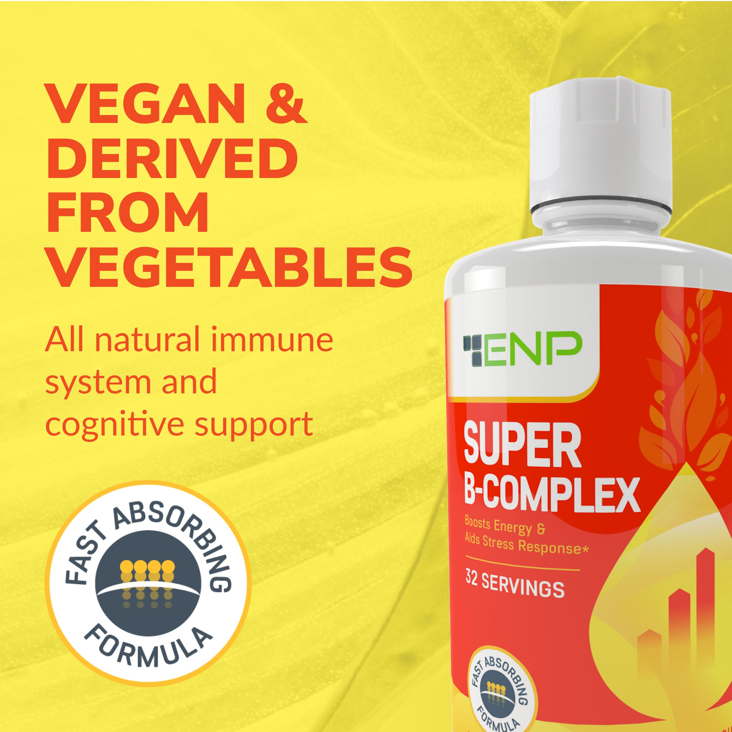 ENP Super B Complex Liquid close-up of ingredients with no artificial additives