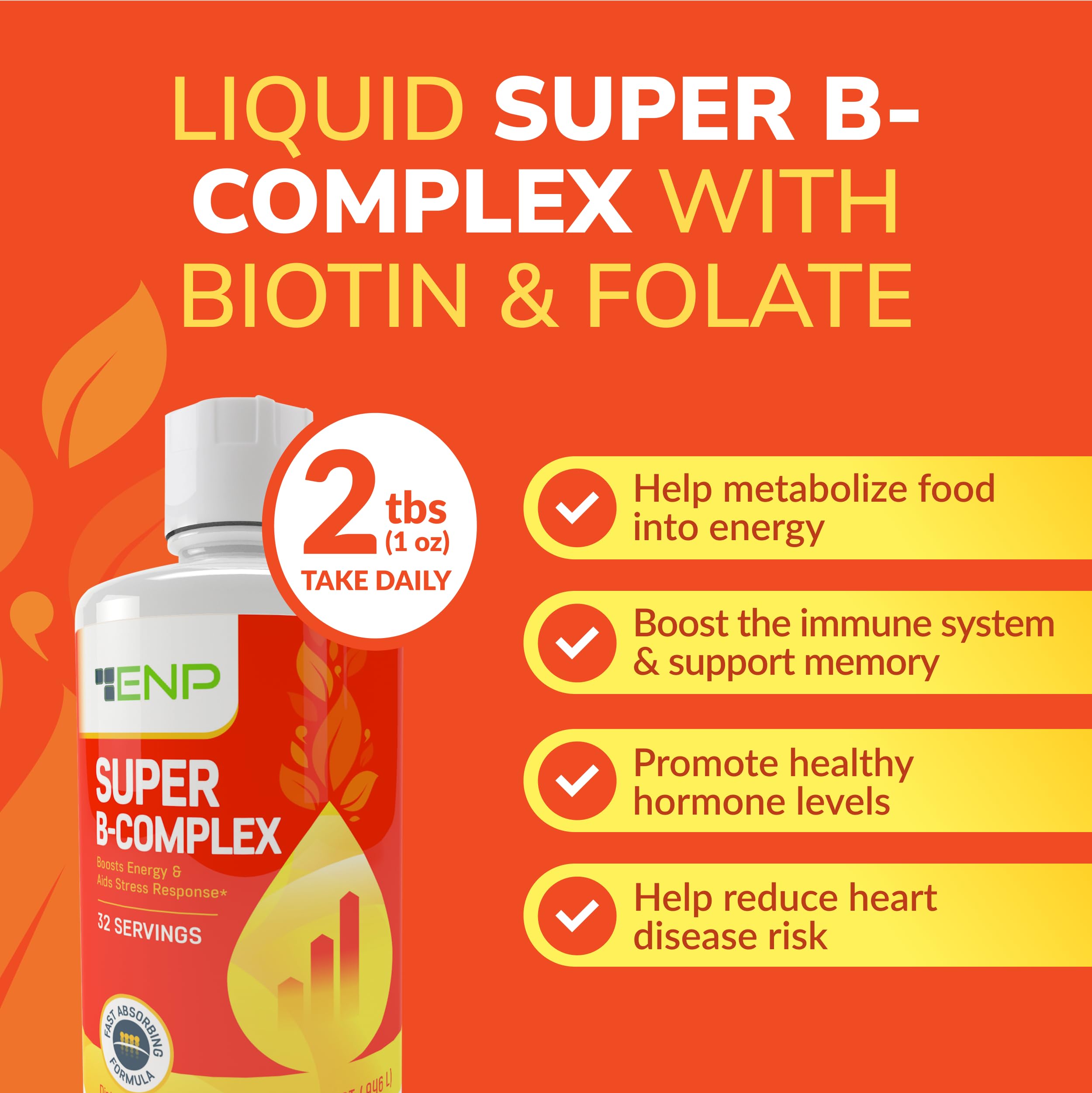 ENP Super B Complex Liquid beside morning items for daily energy routine