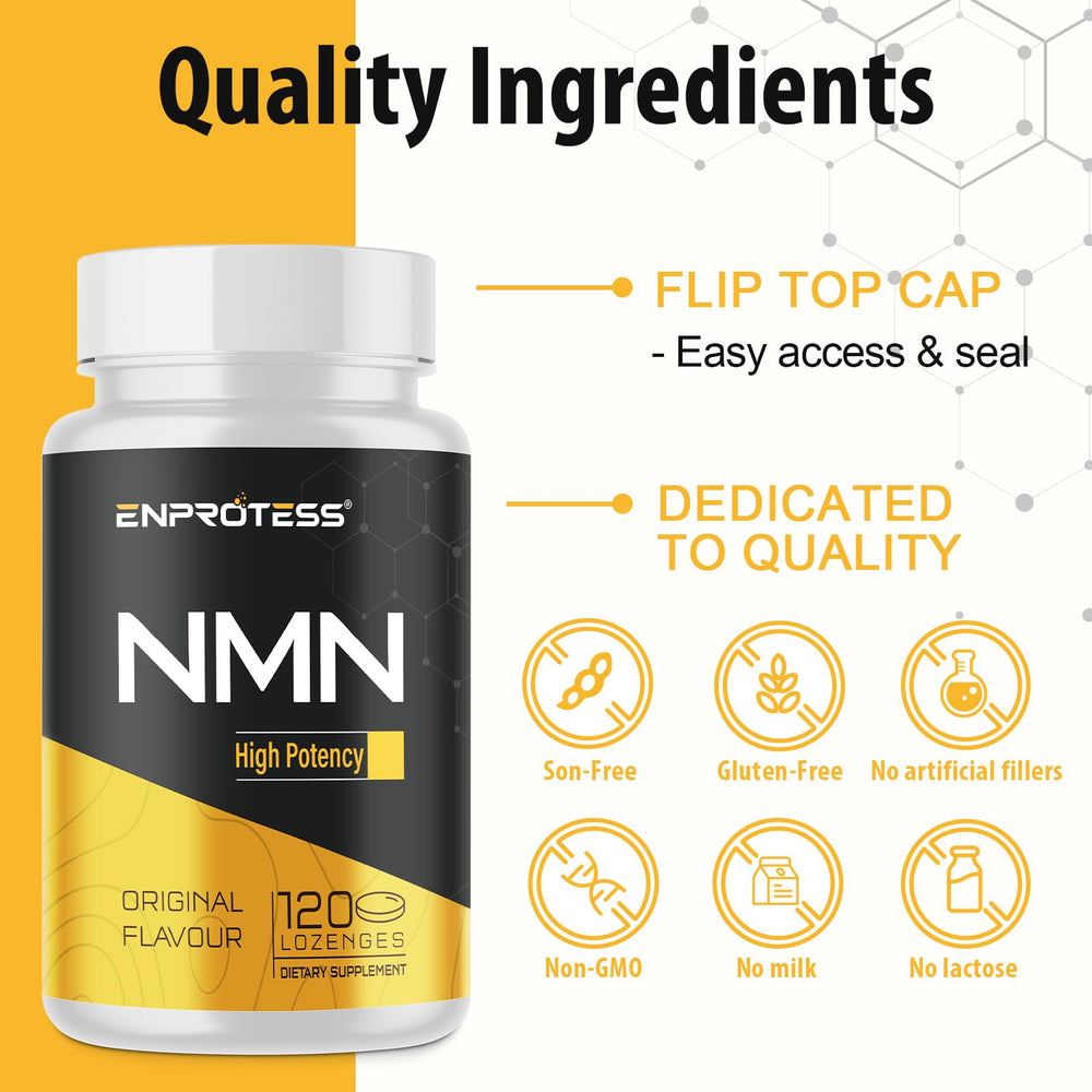 Enprotess NMN lozenge on calendar page for daily use.