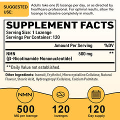 Enprotess NMN lozenges close-up showing smooth texture for easy chewing.