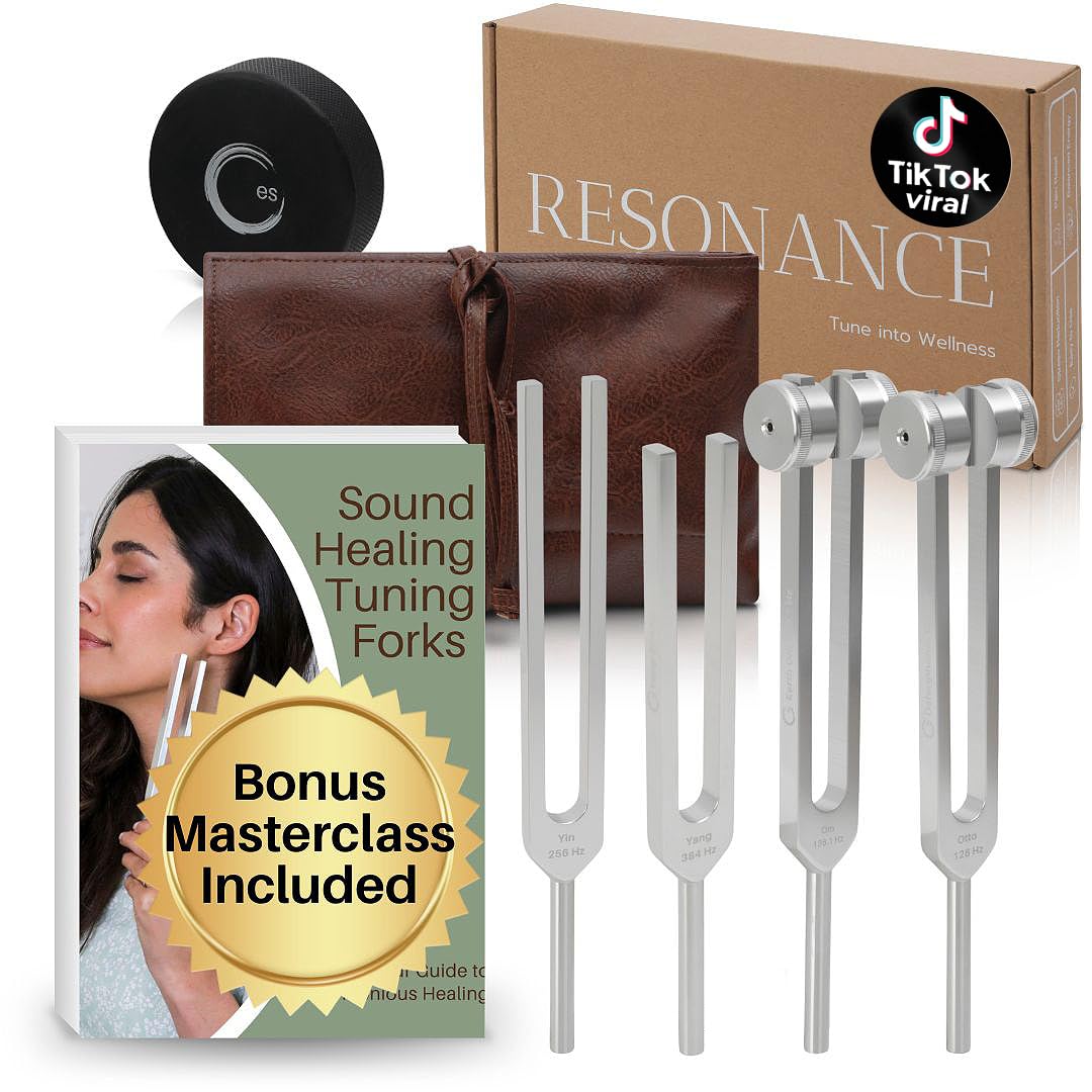 ENSO SENSORY 128Hz tuning fork ready for stress relief during meditation