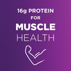 Ensure High Protein Strawberry bottle with label emphasizes 27 vitamins and minerals