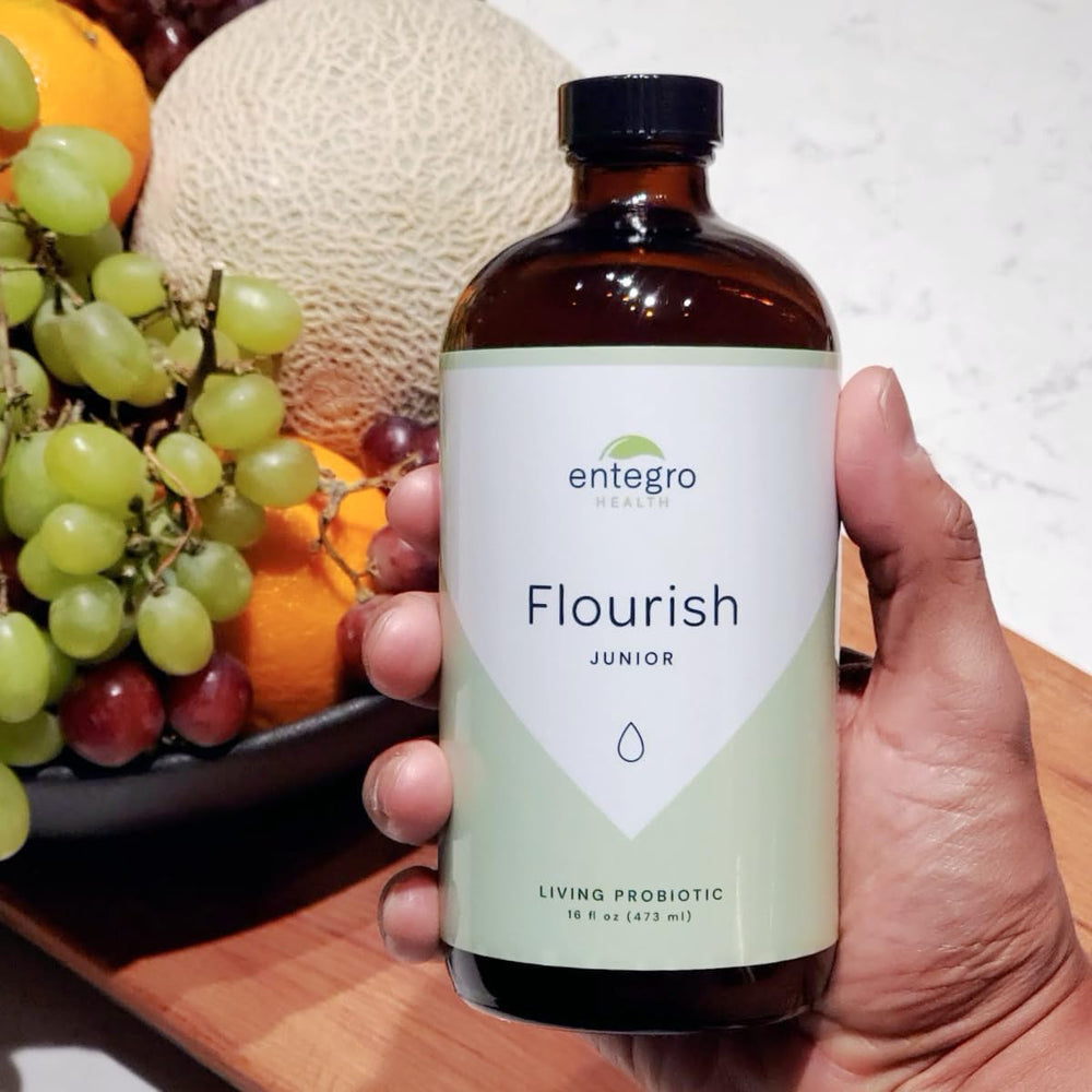 ENTEGRO Flourish Junior ready-to-use liquid with apple-cider flavor
