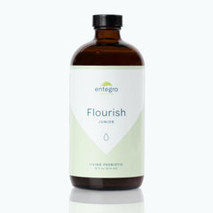 ENTEGRO Flourish Junior liquid bottle for kid-friendly probiotic use