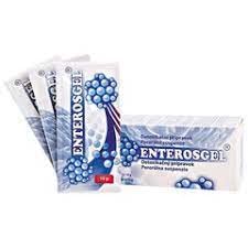 Enterosgel detox sachets on table, highlighting sugar-free and gluten-free formulation