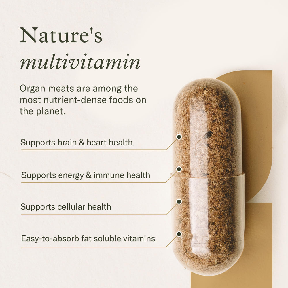 Enviromedica Grass-Fed Organ Complex label closeup highlights five organs and CoQ10