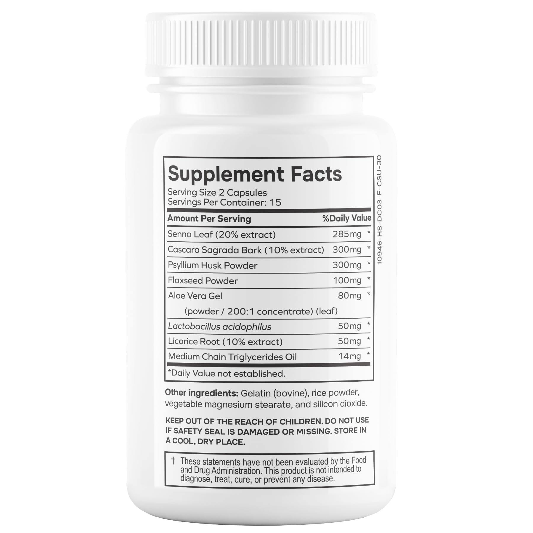 envitamin Coloslim bottle pour showing easy daily dosing.