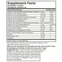 envitamin methylated multivitamin bottle side view emphasizing packaging