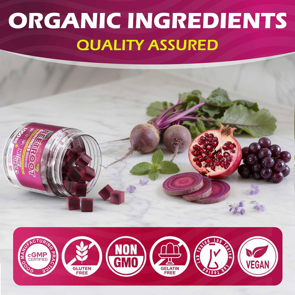 Ingredients scene featuring grape seed, pomegranate, saffron blend in EnvyCure formula.