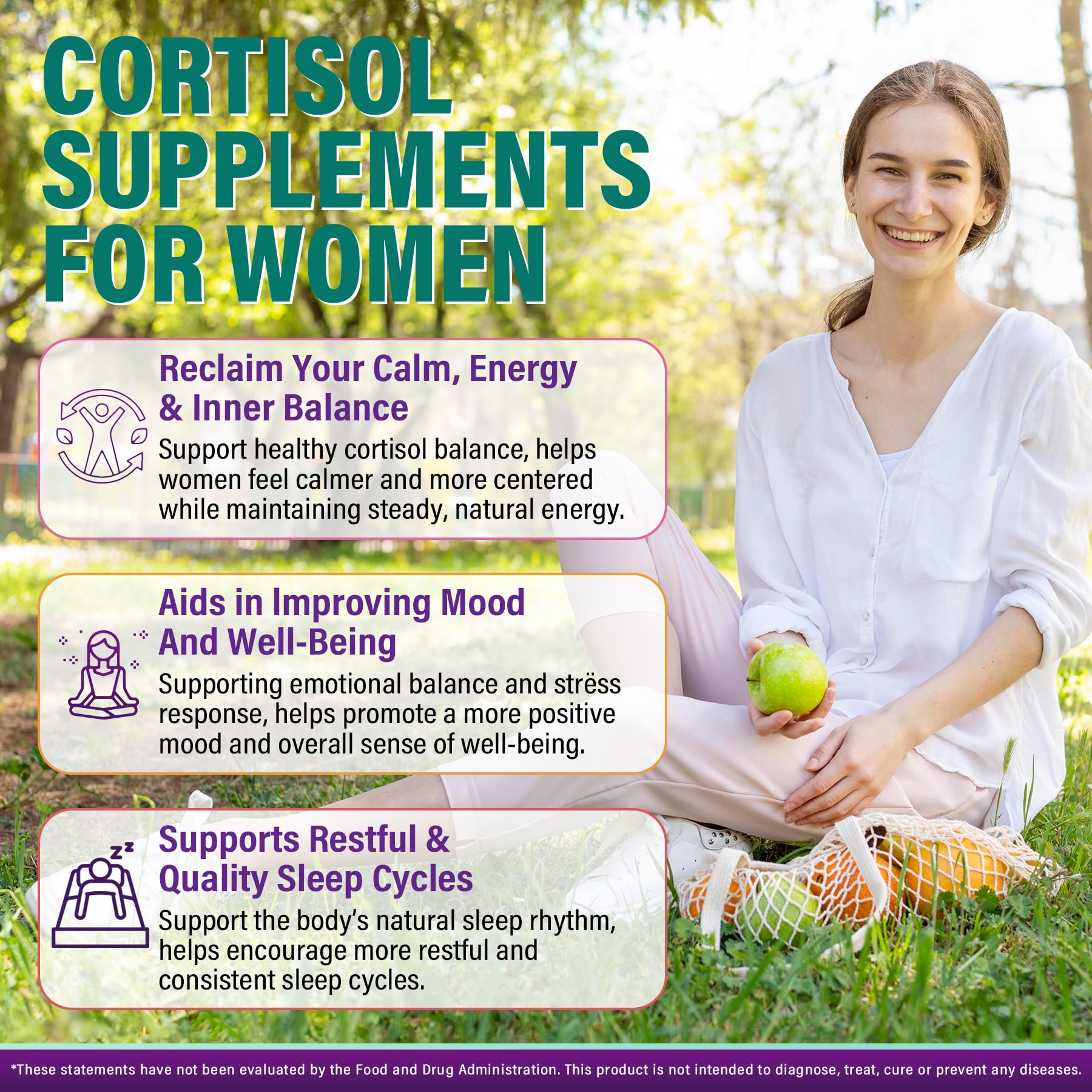 EnvyCure Cortisol Gummies package scene highlights clean labeling.