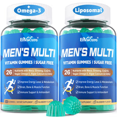 EnvyCure liposomal men's multivitamin bottle highlighting enhanced absorption
