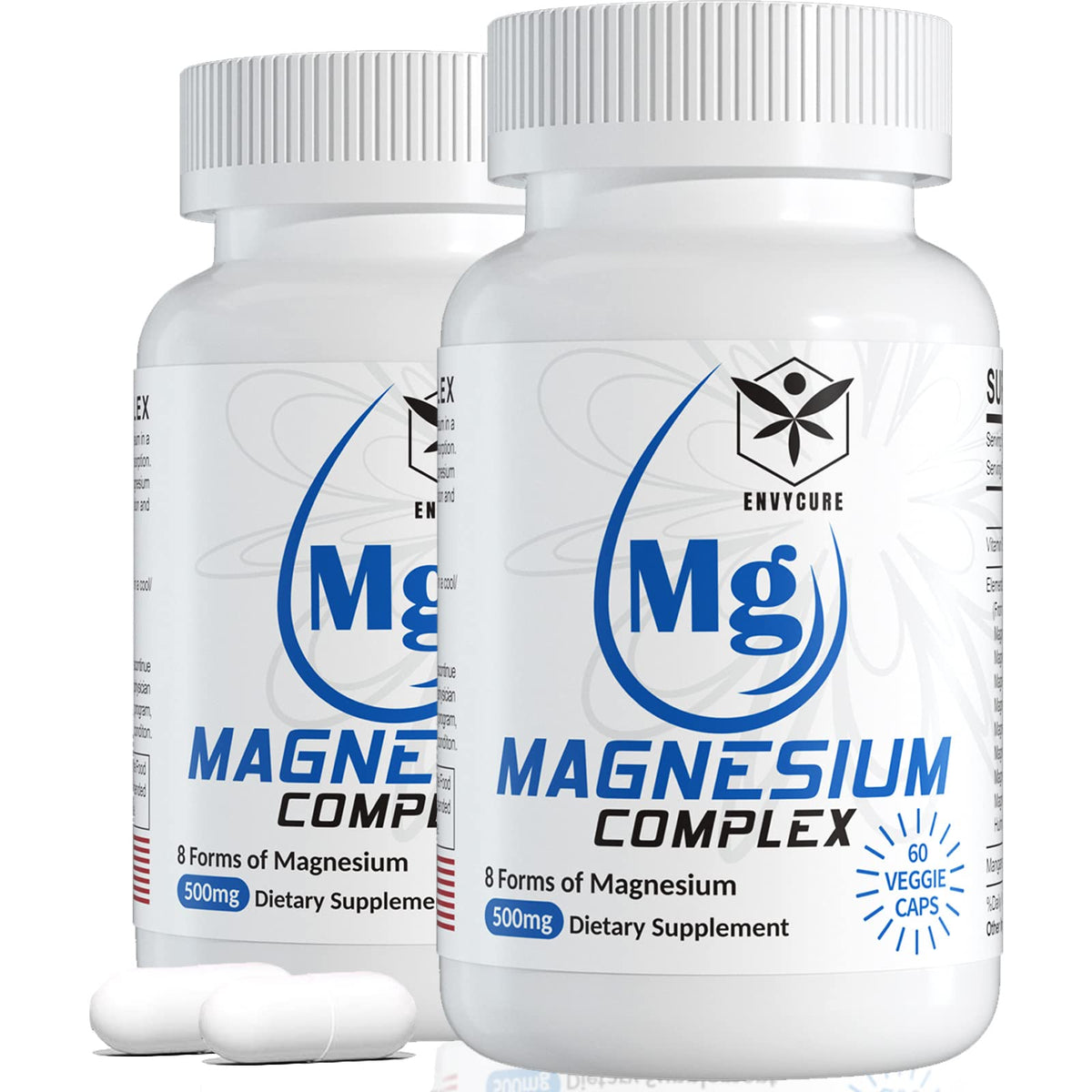 EnvyCure Magnesium Complex 8-forms bottle emphasizes high absorption and calm support.
