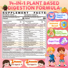 Toddler 2-4 dosage visual for gentle digestion.