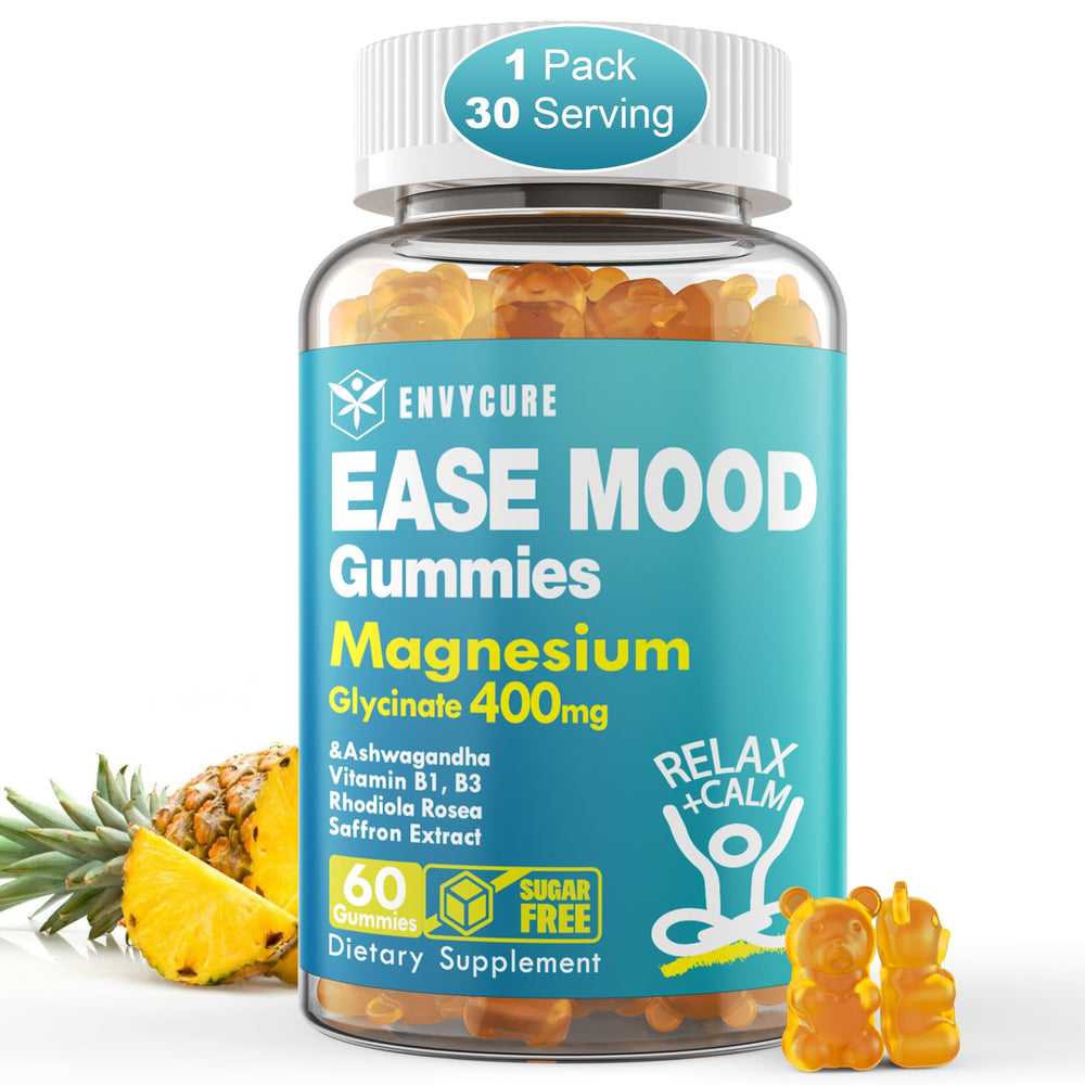 EnvyCure Sugar Free Magnesium Gummies bottle front for daily rest and energy support.