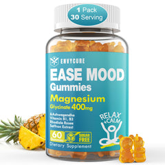 EnvyCure Sugar Free Magnesium Gummies bottle front for daily rest and energy support.