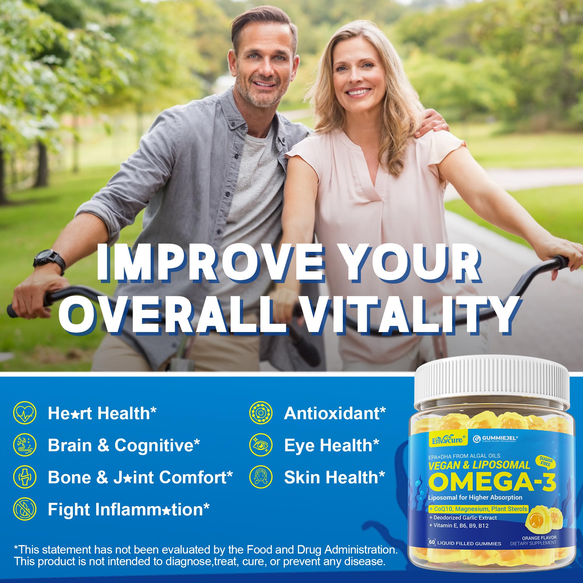EnvCure bottle featuring CoQ10, Magnesium and B vitamins for wellness.
