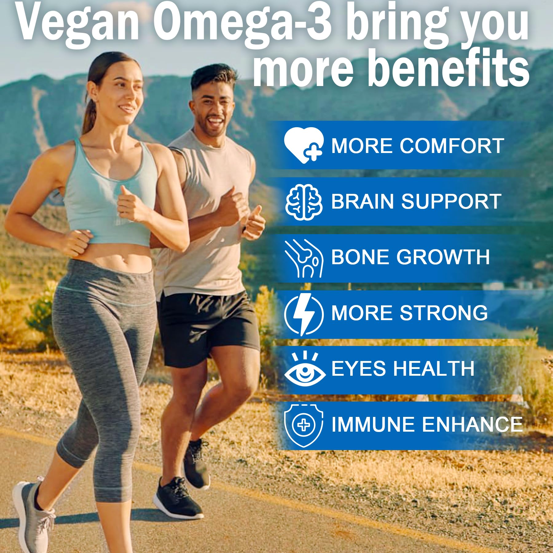 Orange-flavored sugar-free gummies ready for daily vegan omega-3 routine.
