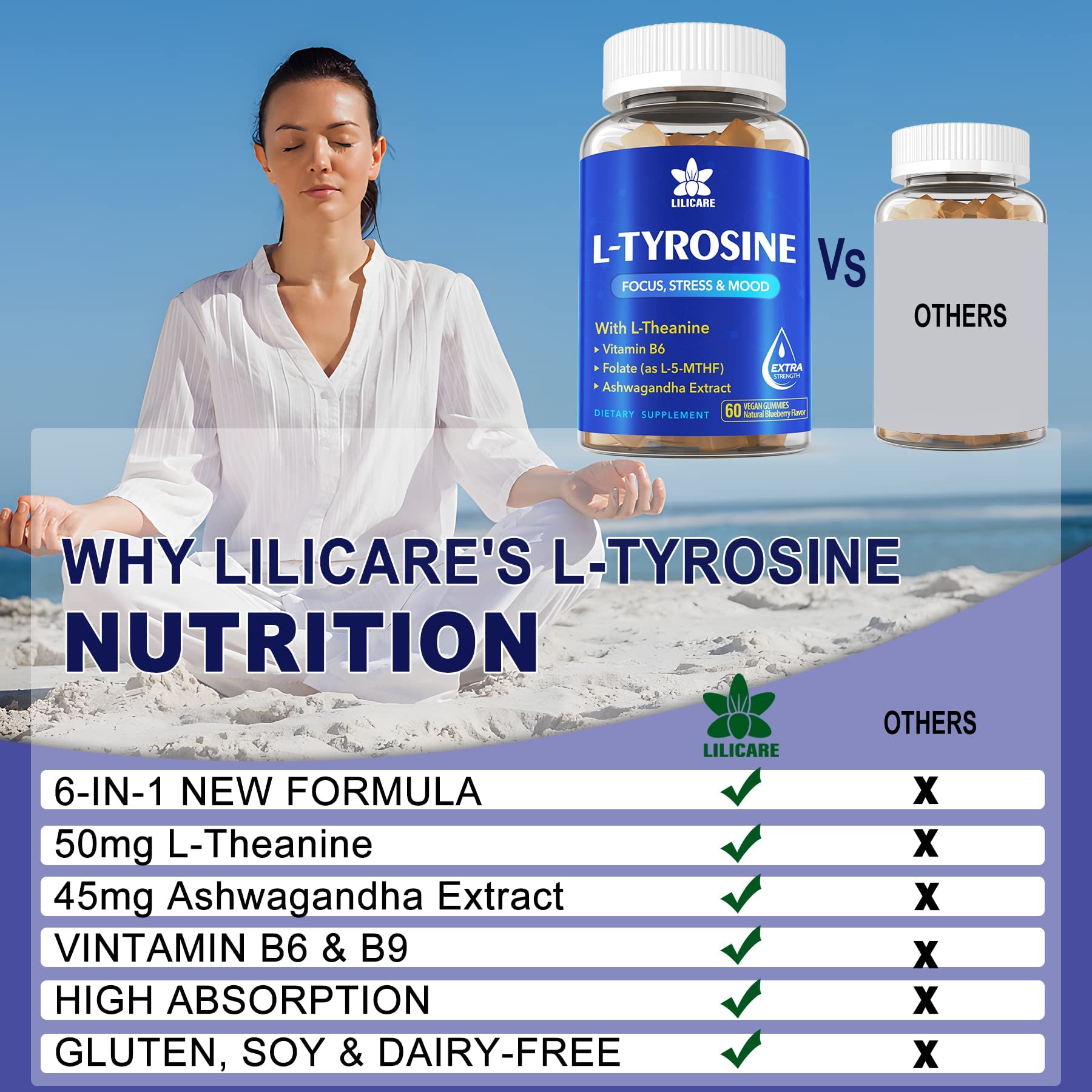 EnvyDeal L Tyrosine Gummies gummies closeup showcases texture and branding