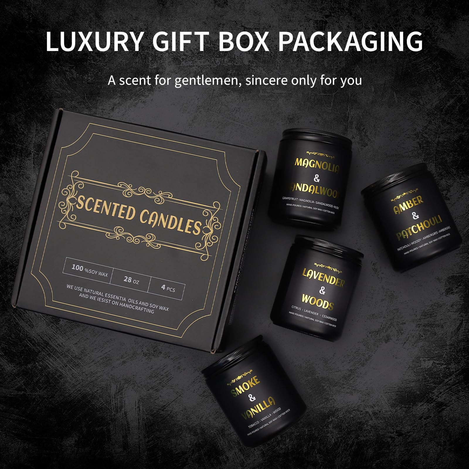 Enwhisco soy wax candles offer long-lasting aroma and clean burn.