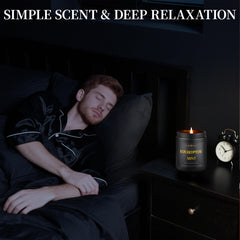 Enwhisco eucalyptus mint lavender wood aroma candle for refreshing spaces.