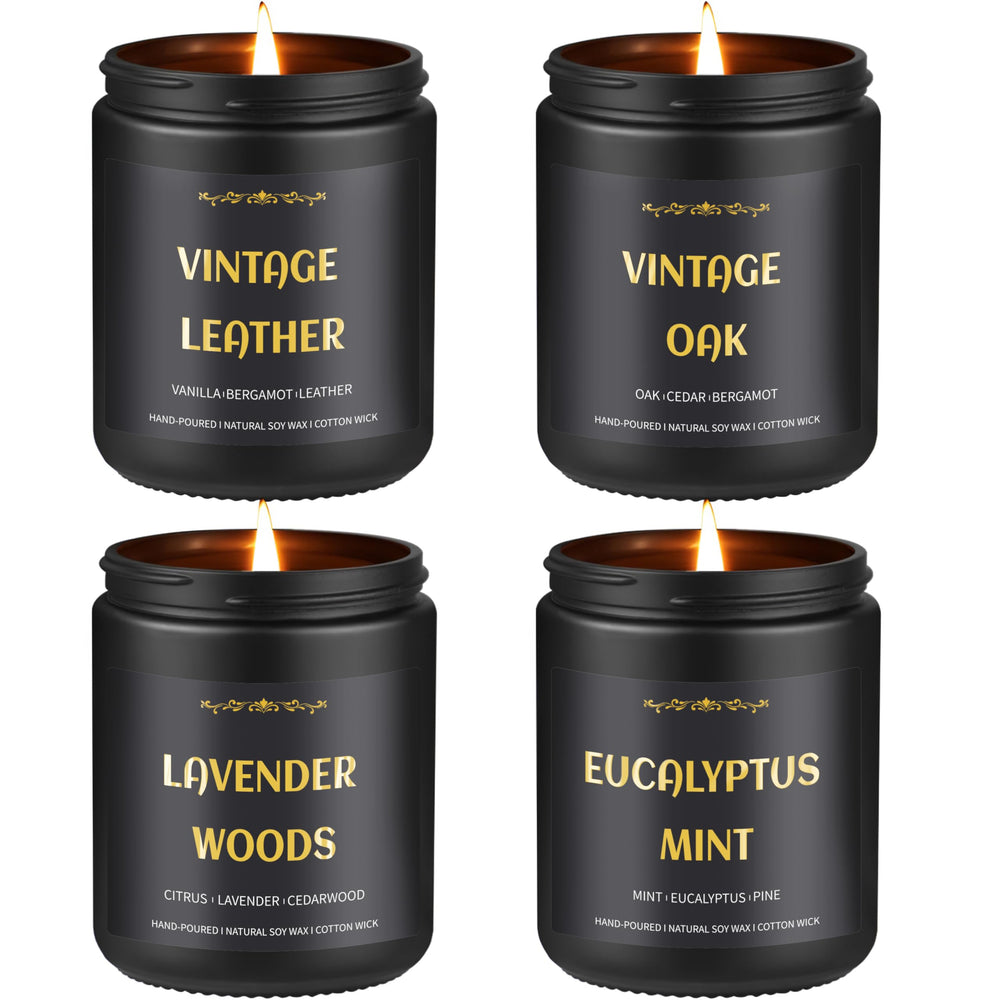 Enwhisco scented candles for men pack cover with premium masculine aroma.