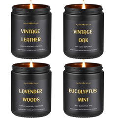 Enwhisco scented candles for men pack cover with premium masculine aroma.