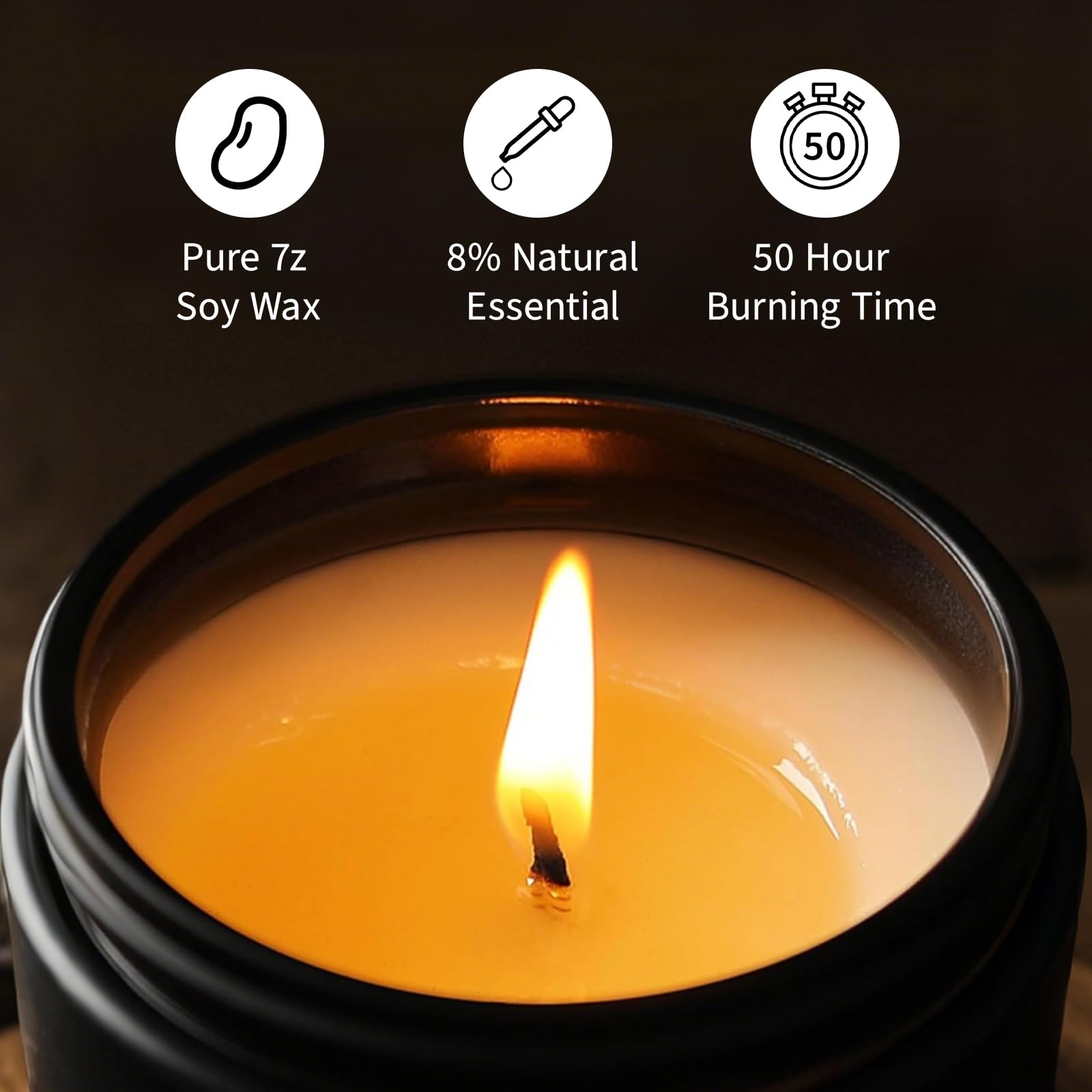 Enwhisco wax pour close-up highlights even burn and premium soy blend.