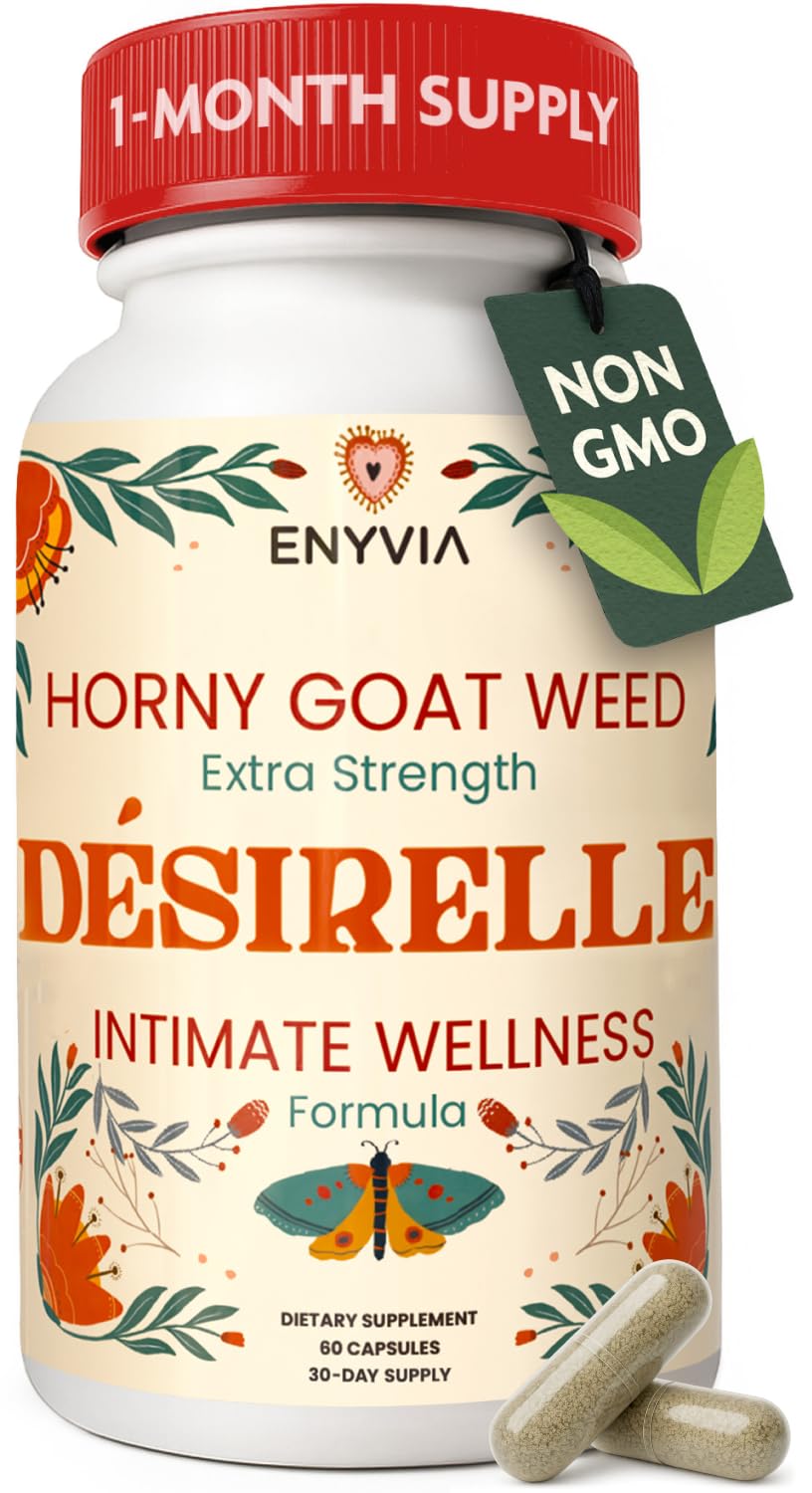 Enyvia Libido Booster for Women bottle front with capsules for natural energy and mood support