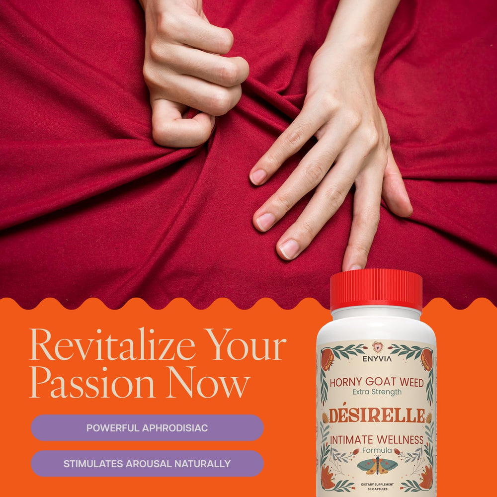 Enyvia Libido Booster label back provides ingredient highlights and third-party testing note