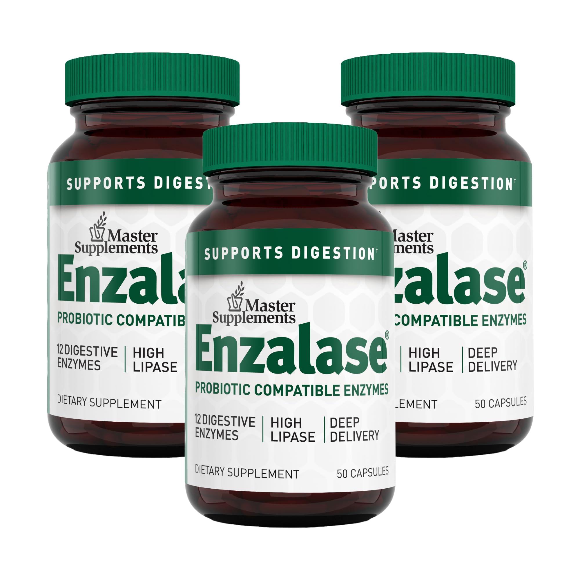 Enzalase bottle pack-3 promoting gentle daily digestion with 150 servings