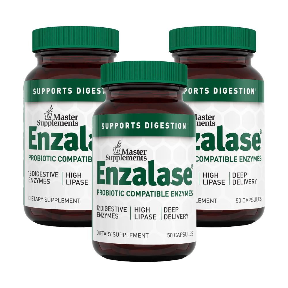 Enzalase bottle pack-3 promoting gentle daily digestion with 150 servings