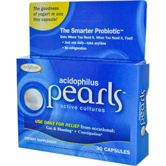 Enzymatic Therapy Acidophilus Pearls bottle close-up for daily digestive balance