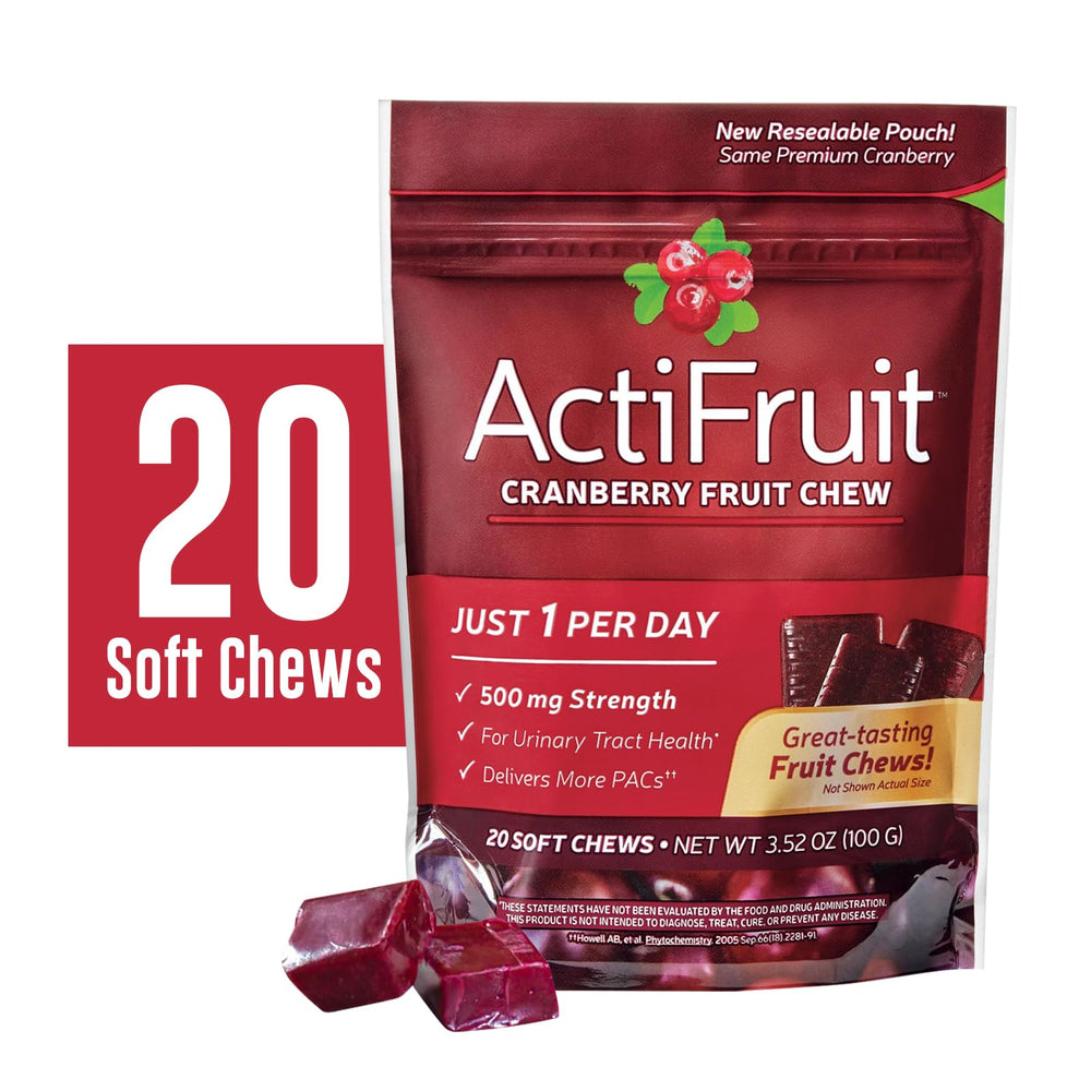 ActiFruit 20 soft chews close-up showing chewy texture for daily use
