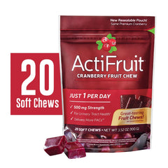 ActiFruit 20 soft chews close-up showing chewy texture for daily use