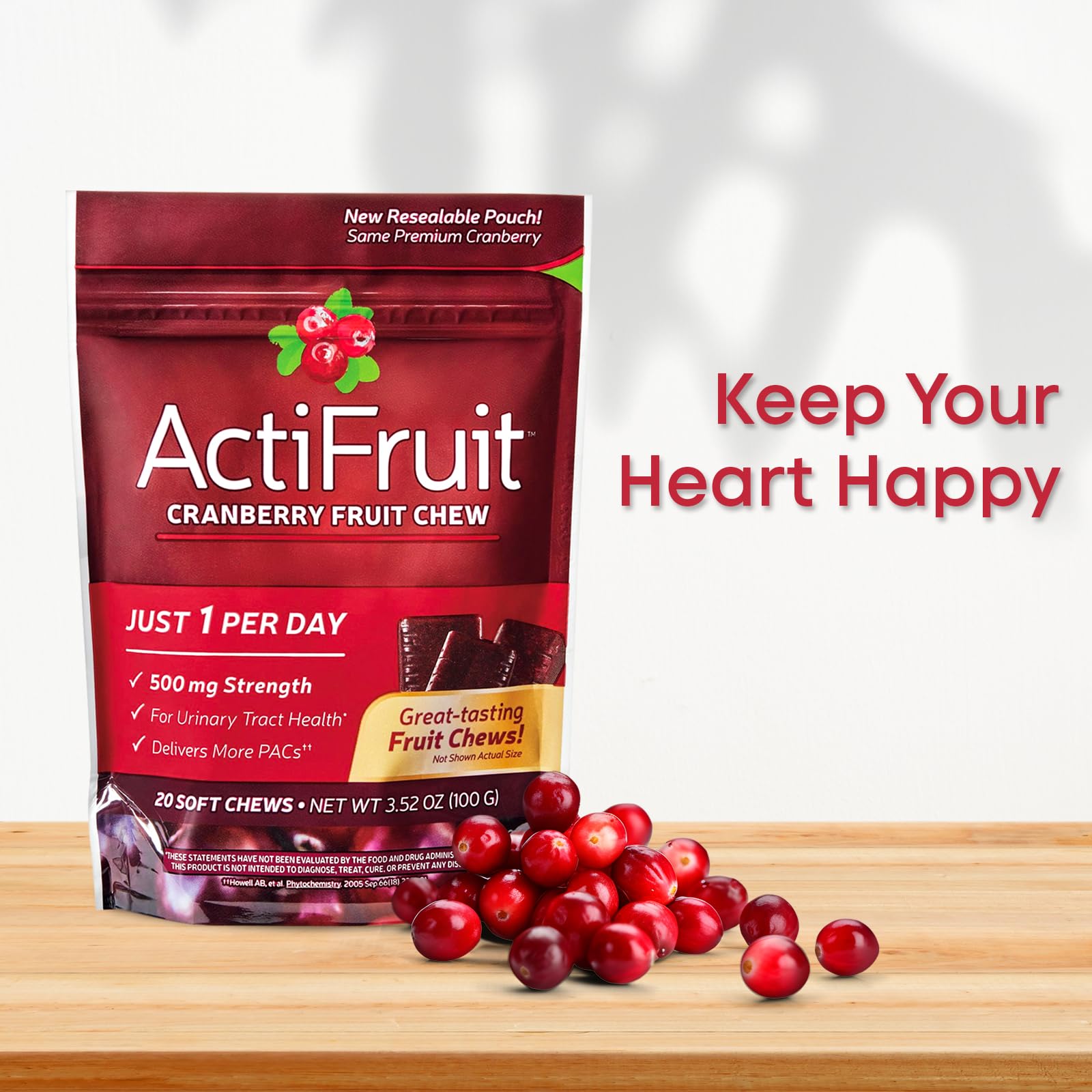 ActiFruit 20 nutrition label focus for informed choice