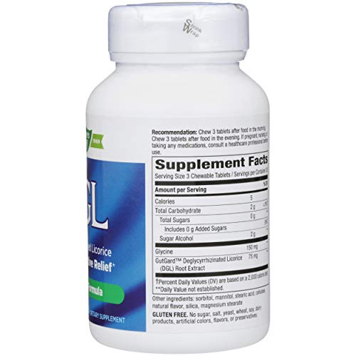 Enzymatic Therapy DGL tablets in hand suggest easy daily routine.