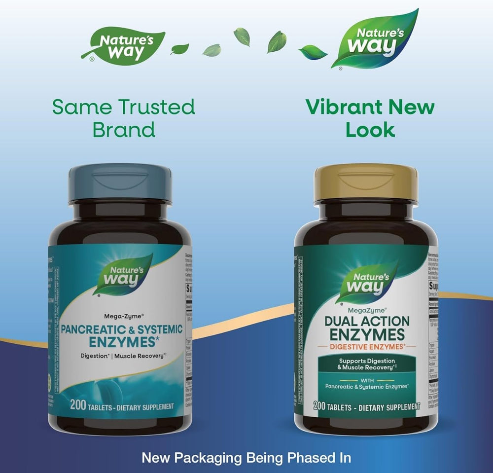 Enzymatic Therapy Mega-zyme two-pack packaging view for convenient use.