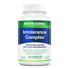 Enzyme Science Intolerance Complex bottle offering digestive support for sensitive eaters.