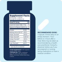 Enzyme Science Nattokinase Pro label closeup emphasizes NSK-SD stability and purity.