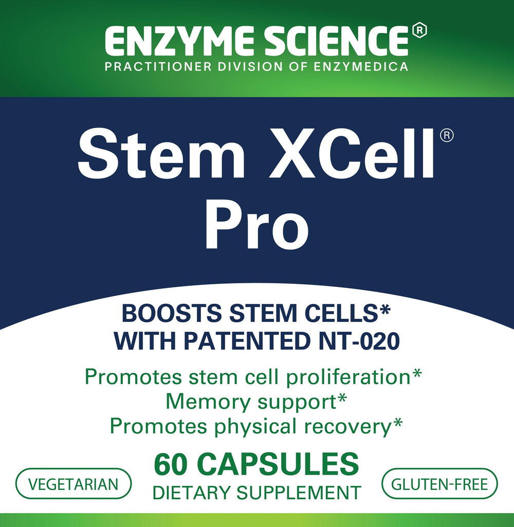 Enzyme Science Stem XCell Pro capsules close-up highlighting smooth texture for convenient daily use.