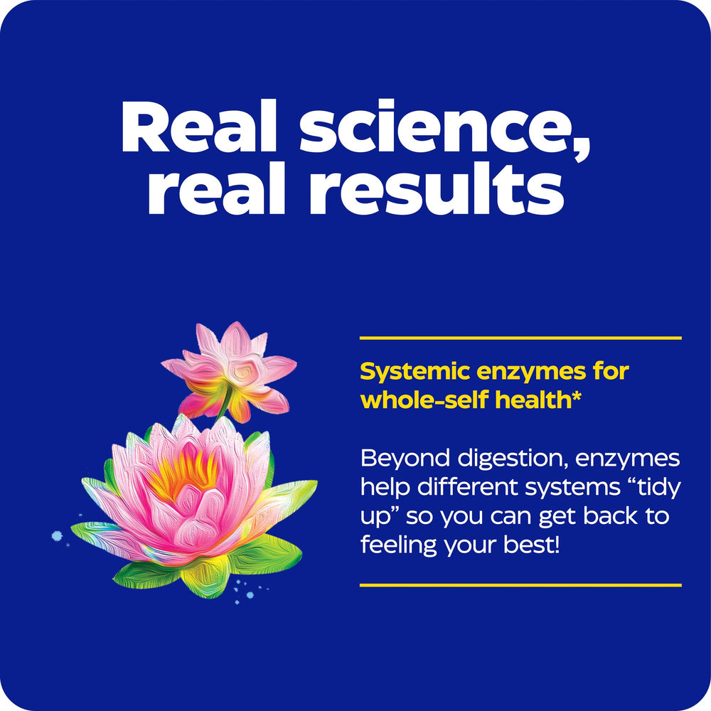 Close-up on Candida balance concept with Enzymedica branding.