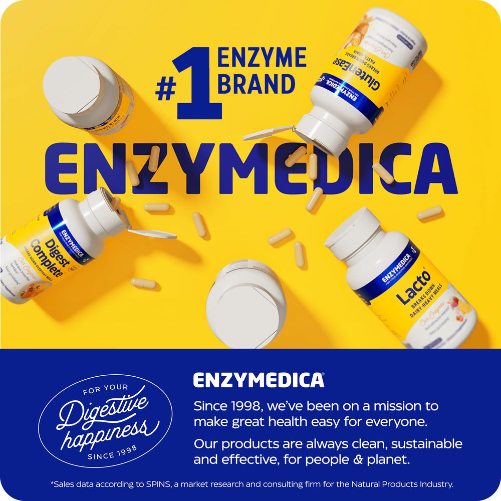 Enzymedica Candidase brand logo with seal hints ethical sourcing and quality.