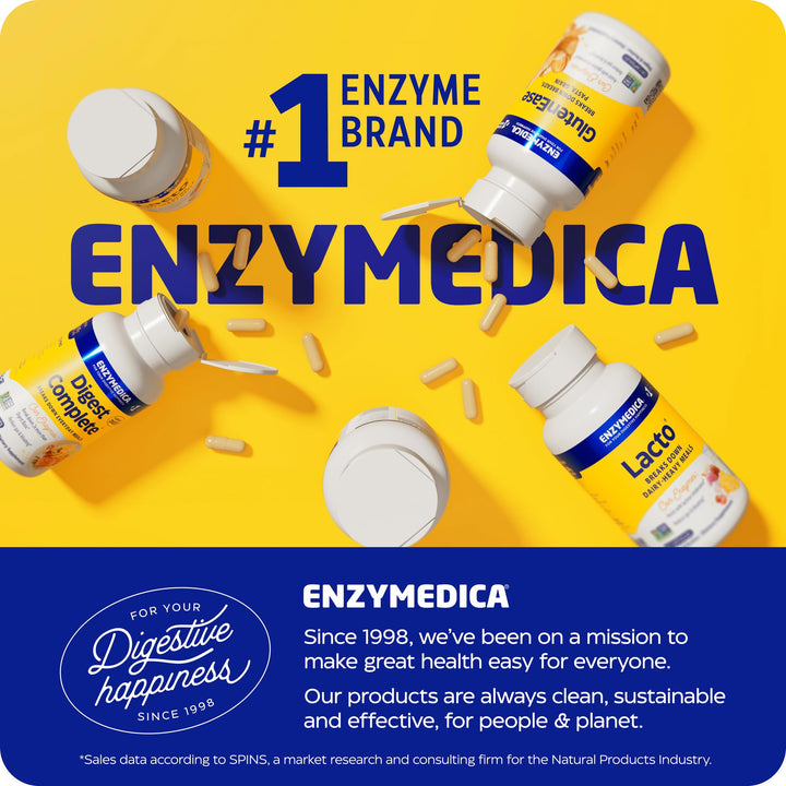 Daily-use shot with Enzymedica Candidase capsules for ongoing gut support.