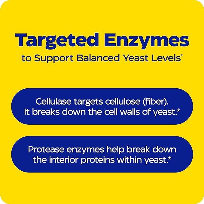 Enzymedica Candidase dosage instructions on the label for timing with water.