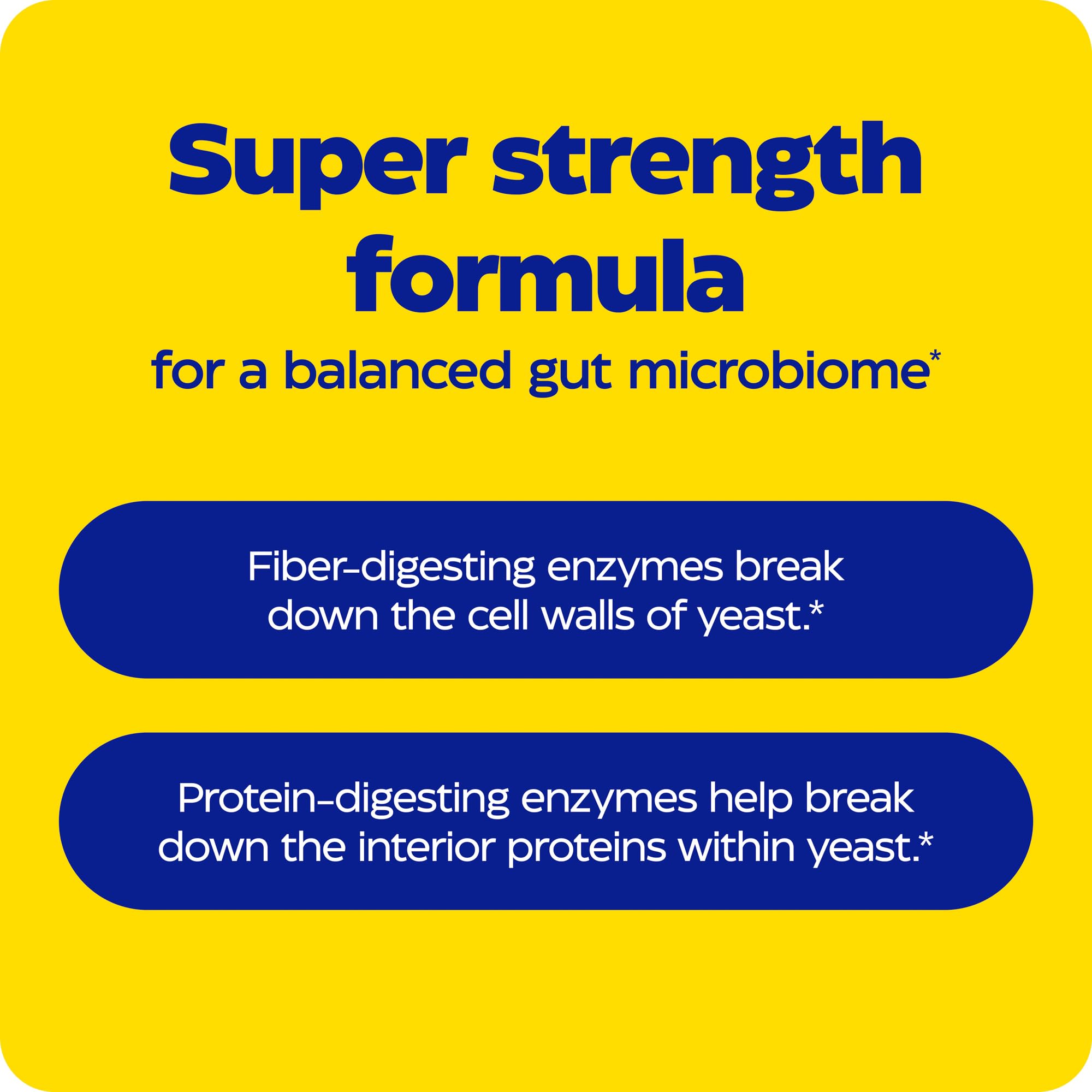 Candidase ingredient list highlights natural enzymes aiding gut flora balance.