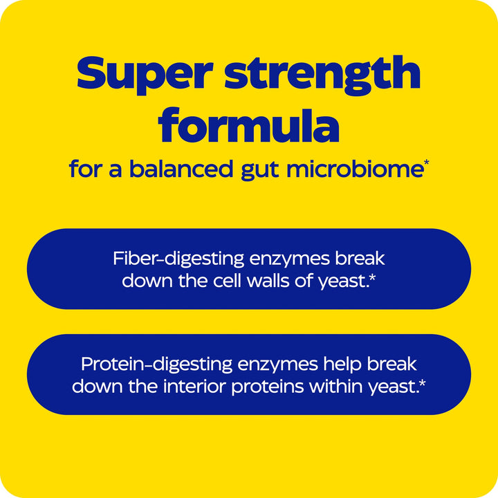 Candidase ingredient list highlights natural enzymes aiding gut flora balance.