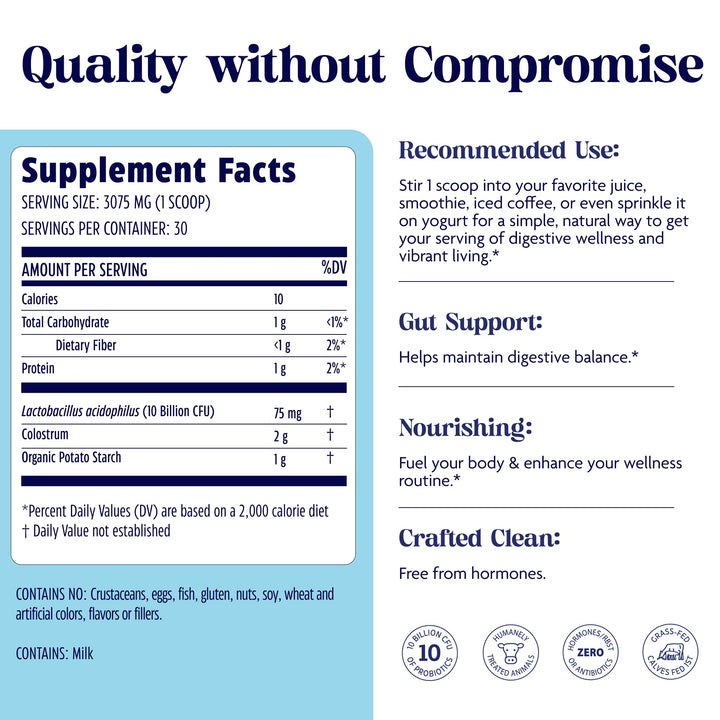 Enzymedica Colostrum Probiotics morning routine for digestive balance
